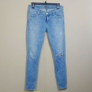 AGOLDE Jeans Collette Light Wash Distressed Skinny Women's Size 28